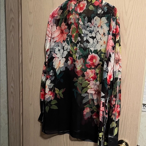 Guess Floral Blouse - Black and Pink - Picture 9 of 14